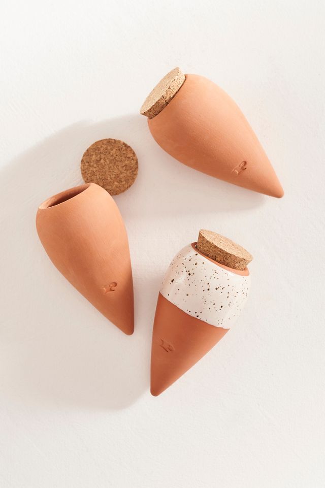 Terracotta Watering Ollas, Set of 3 #1