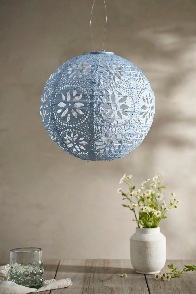 Blue Globe Solar Lantern - Durable Outdoor Lighting