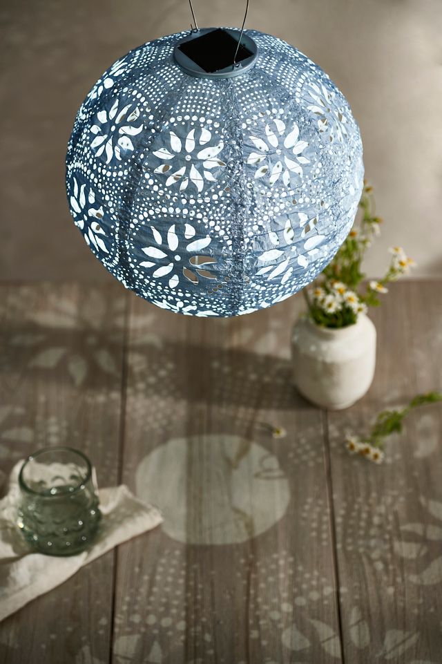Blue Globe Solar Lantern - Durable Outdoor Lighting