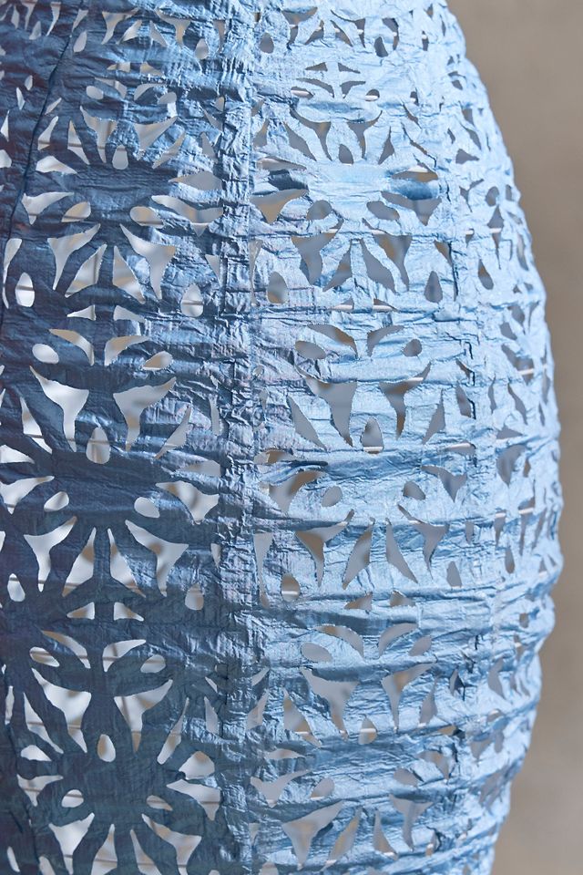Blue Oblong Solar Lantern #1