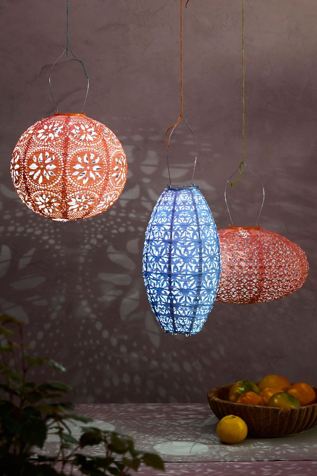 Blue Oblong Solar Lantern #2