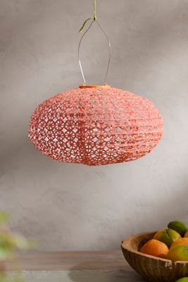 Coral Oval Solar Lantern