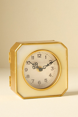 Zentique Inc. Striped Square Metal Clock