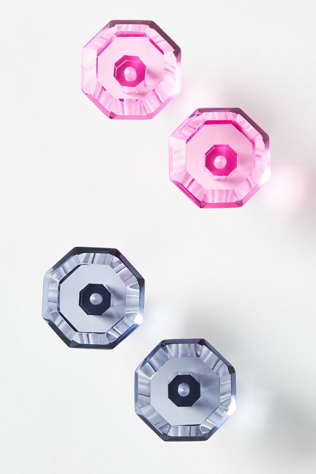 Ona Faceted Acrylic Knobs, Set of 2 #2