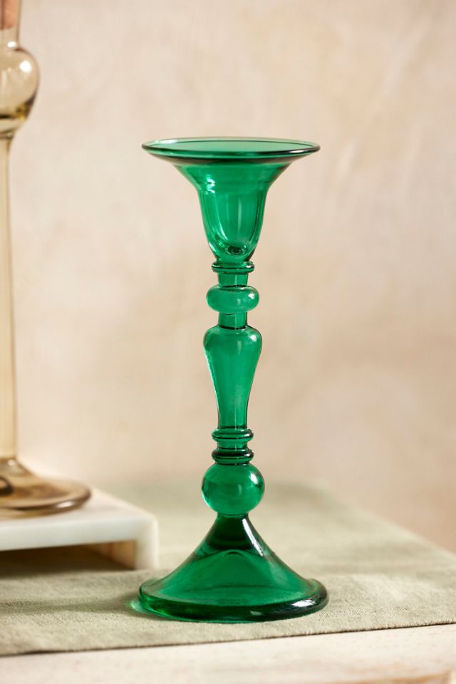 Egyptian Glass Tulip Taper Holder #1