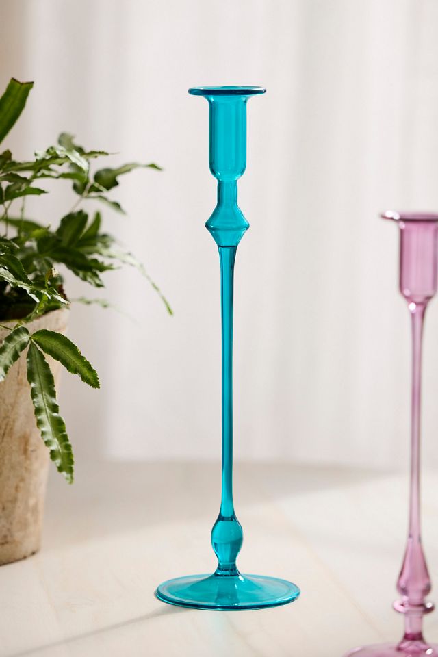 Egyptian Glass Spindle Taper Holder #1