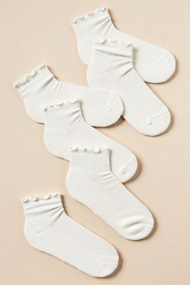 Daily Practice Athletic Ruffle Socks, Set of 3