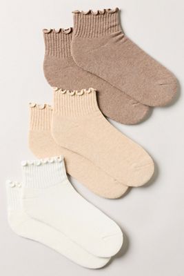 Daily Practice Athletic Ruffle Socks, Set of 3
