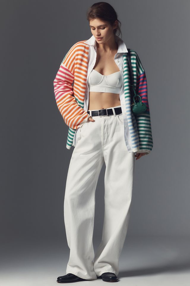Maeve Stripe Open-Front Cardigan #2