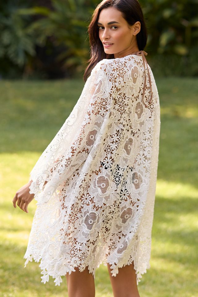 By Anthropologie Relaxed Sheer Cutwork Tunic #1