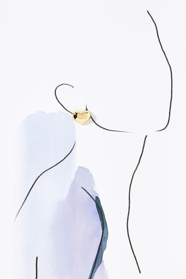 Clare V. Mylar Heart Post Earrings #2