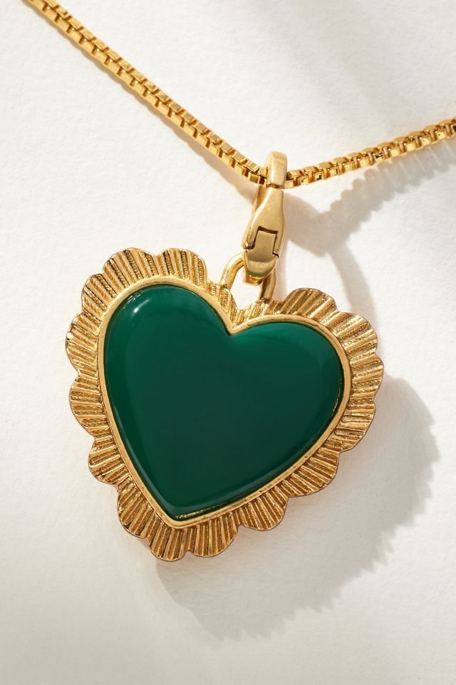 Clare V. Scallop Heart Charm #1