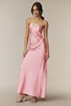 BHLDN Mia Strapless Satin Column Maxi Dress