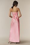 BHLDN Mia Strapless Satin Column Maxi Dress