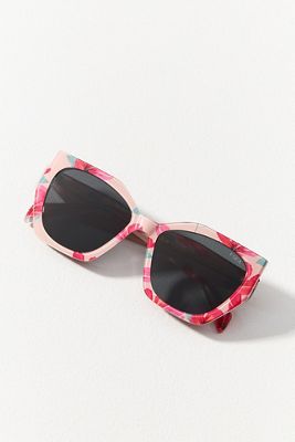 Lunettes de soleil I-SEA Cate à fleurs roses