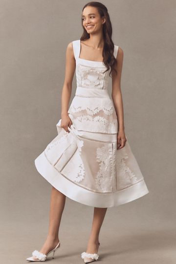Bardot Marico Sleeveless Lace Appliqué Midi Dress
