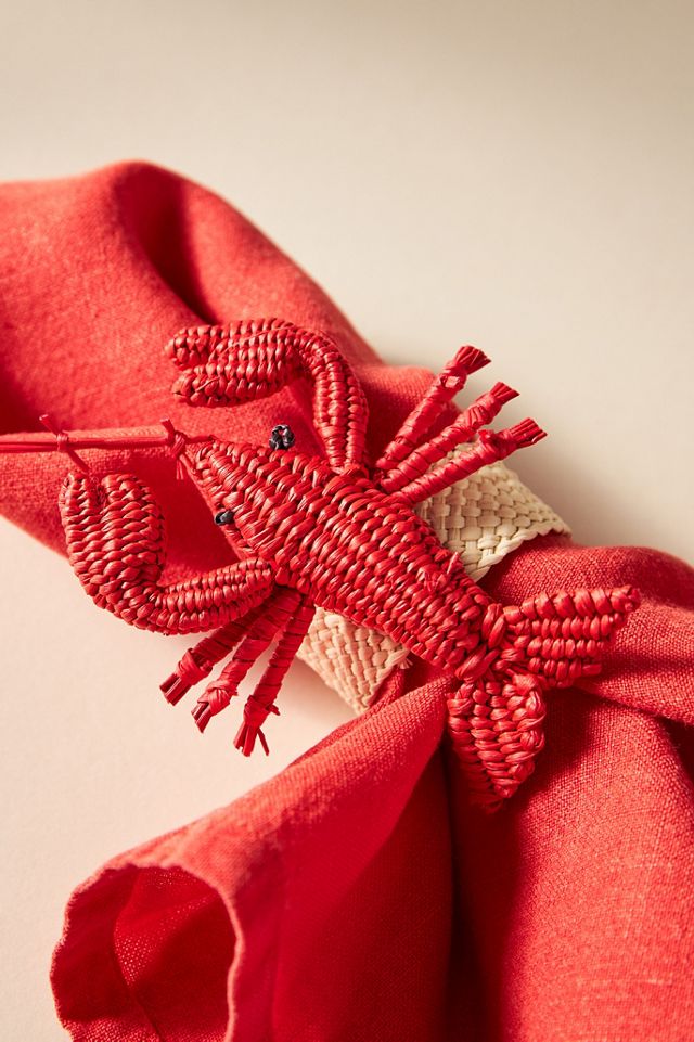 Sea Creatures Handwoven Napkin Rings, Set of 4 #1