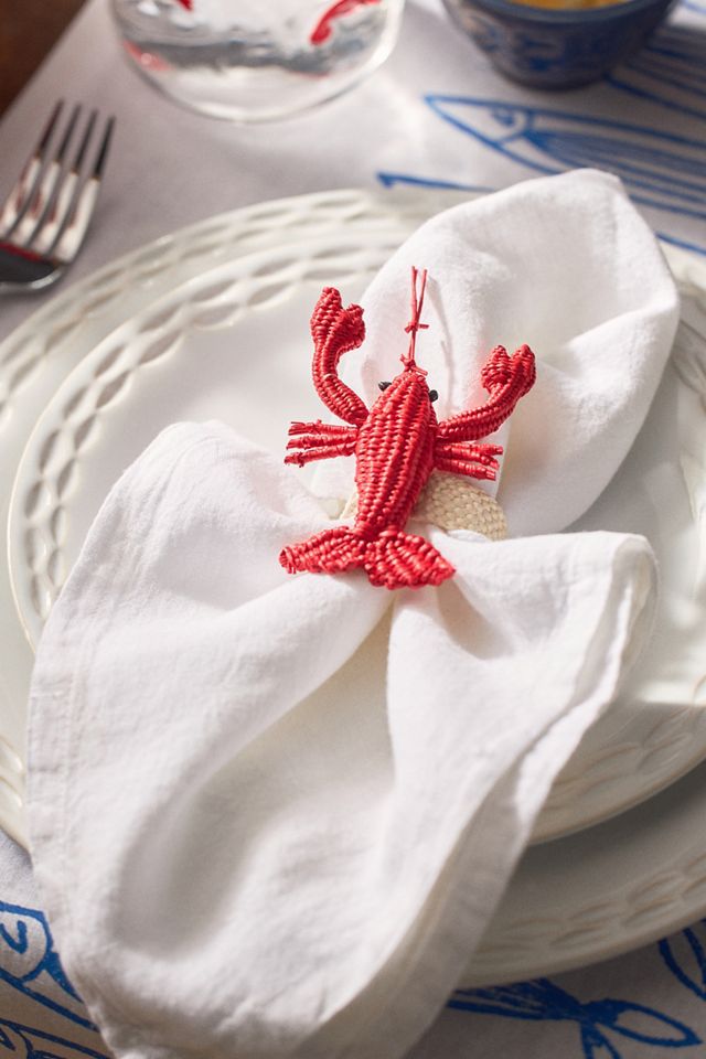 Sea Creatures Handwoven Napkin Rings, Set of 4 #2