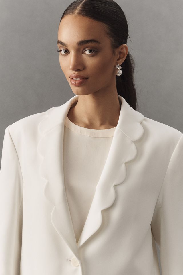 English Factory Scallop-Lapel Blazer #3