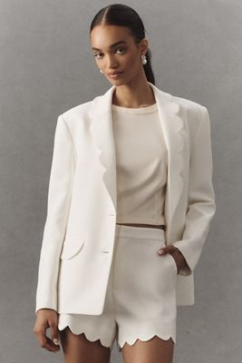 English Factory Scallop-Lapel Blazer