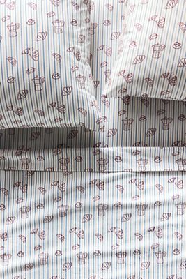dduende studio Café Icon Cotton Percale Sheet Set