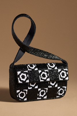 By Anthropologie The Fiona Beaded Bag: Floral Edition