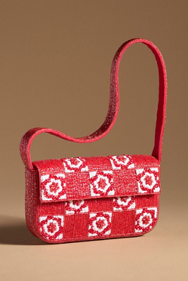 By Anthropologie The Fiona Beaded Bag: Floral Edition
