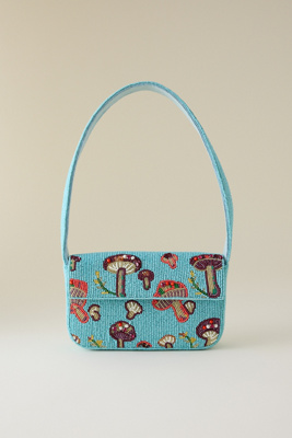 By Anthropologie The Fiona Beaded Bag: Food & Drink Edition In Blue