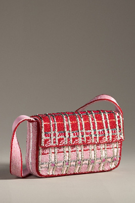 By Anthropologie The Fiona Beaded Bag: Geometric Edition In Pink