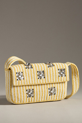 By Anthropologie The Fiona Beaded Bag: Geometric Edition In Yellow
