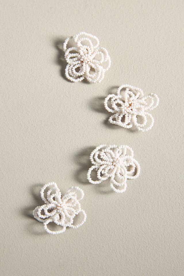 Beaded Floral Charm Pack, Set of 4 #1
