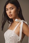 Anne Barge P.S. I Love You Strapless Jacquard A-Line Mini Dress