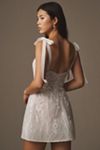 Anne Barge P.S. I Love You Strapless Jacquard A-Line Mini Dress