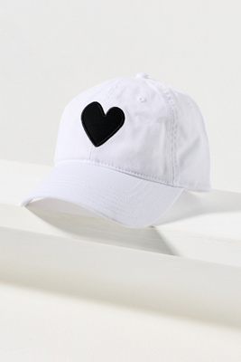 Kerri Rosenthal Heart Patch Baseball Cap In Black
