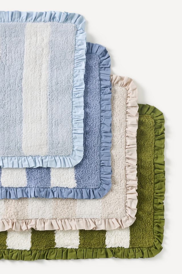 Maeve Ruffled Stripe Tufted Bath Mat #2