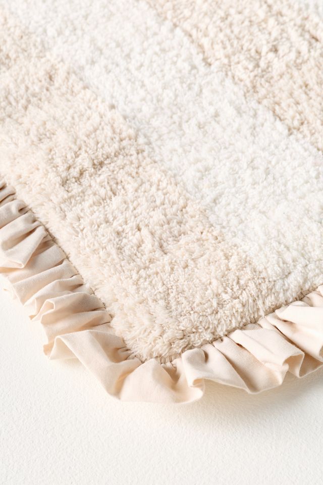 Maeve Ruffled Stripe Tufted Bath Mat #1