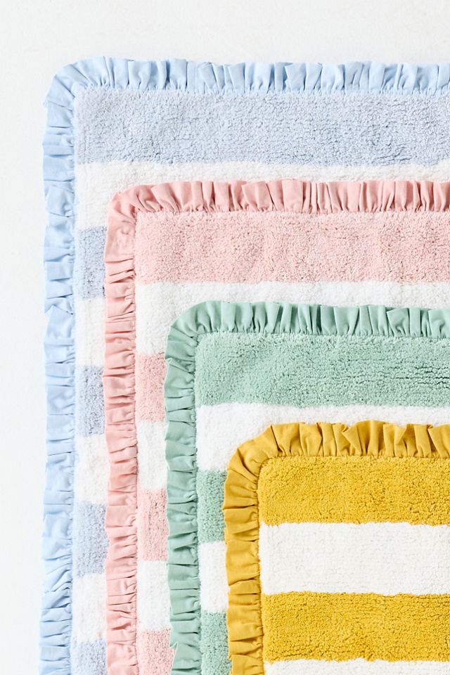 Maeve Ruffled Stripe Tufted Bath Mat #3