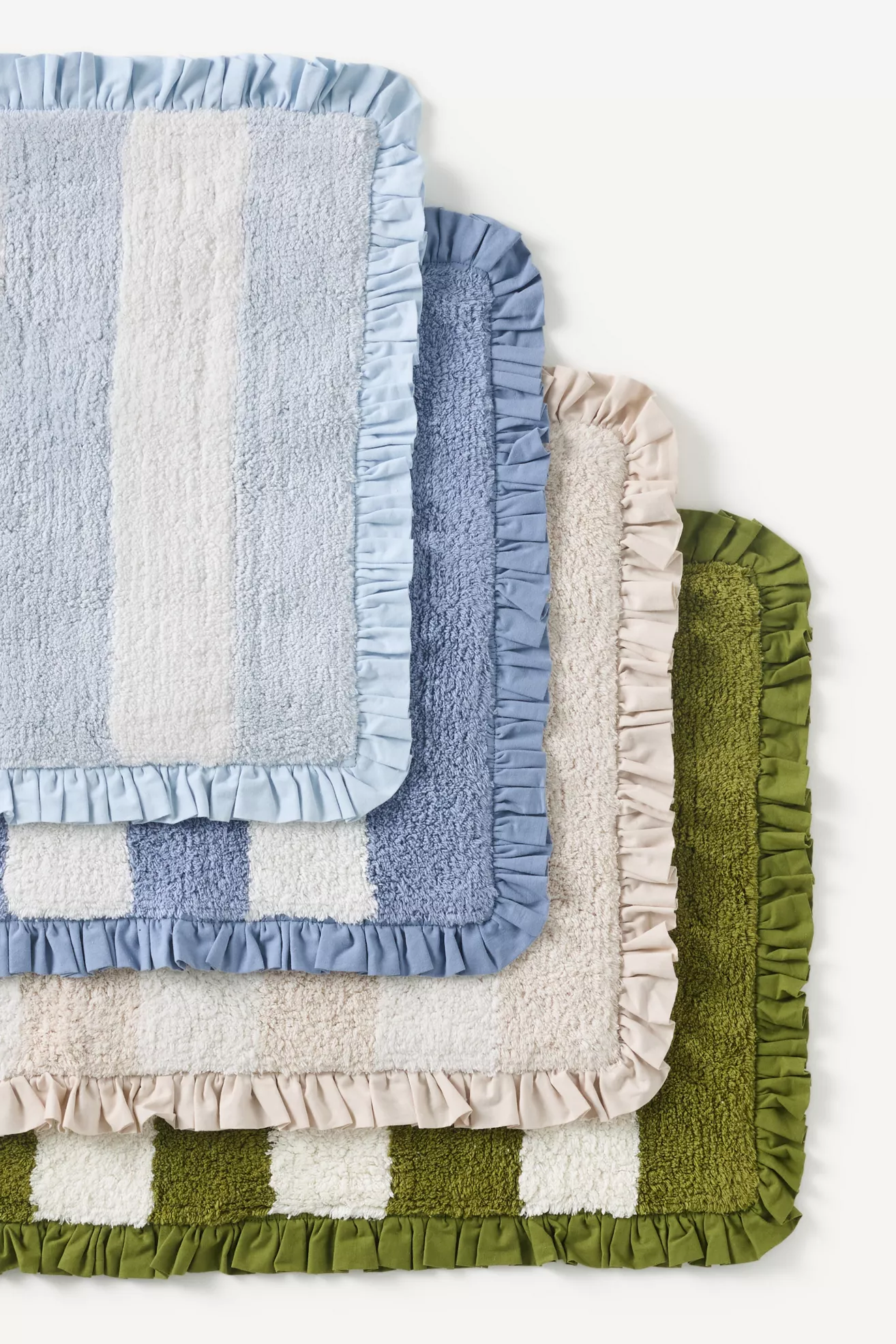 Maeve Ruffled Stripe Tufted Bath Mat - thumbnail 3