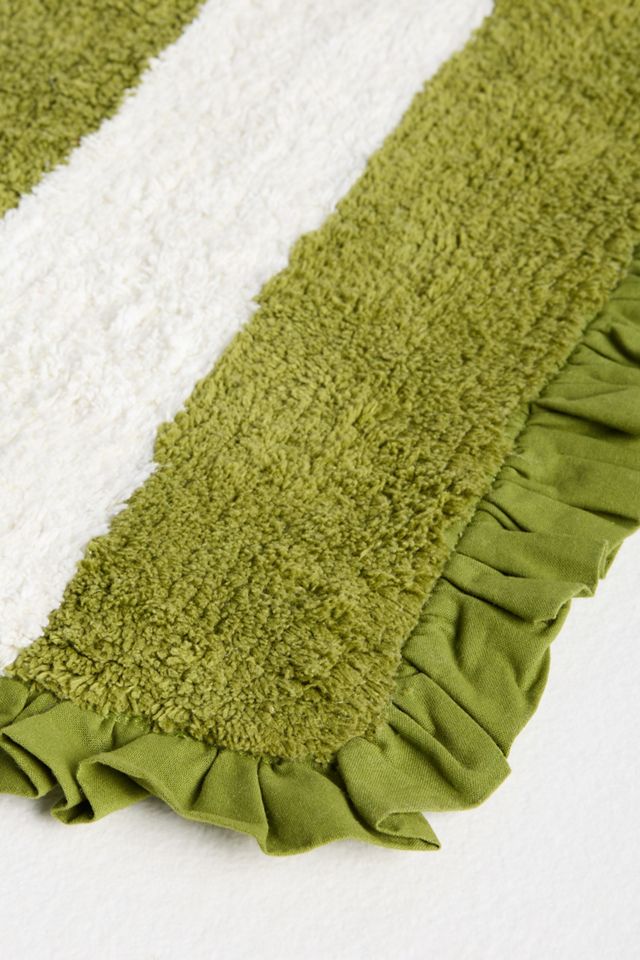 Maeve Ruffled Stripe Tufted Bath Mat #2