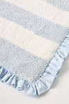 Maeve Ruffled Stripe Tufted Bath Mat