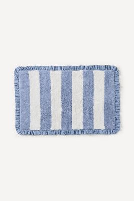 Tapis de bain à rayures et volants Maeve