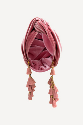 Julia Clancy Chacha Tassel Hair Wrap In Pink