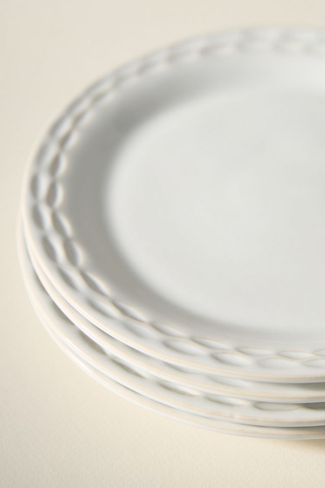 The Mediterranean Dish Chiseled Stoneware Dessert Plates, Set of 4 #2
