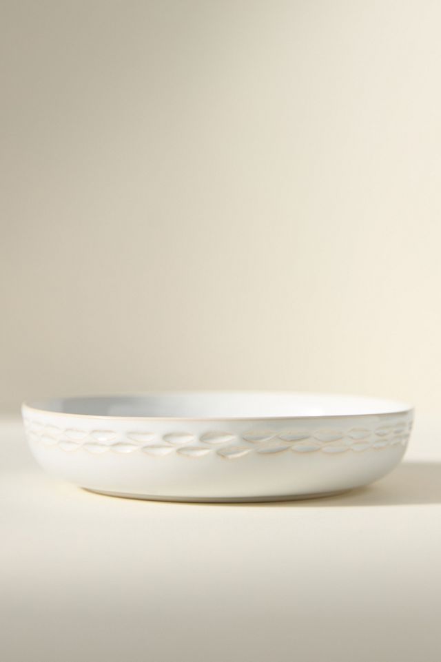 The Mediterranean Dish Chiseled Stoneware Pasta Bowls, Set of 4 #1