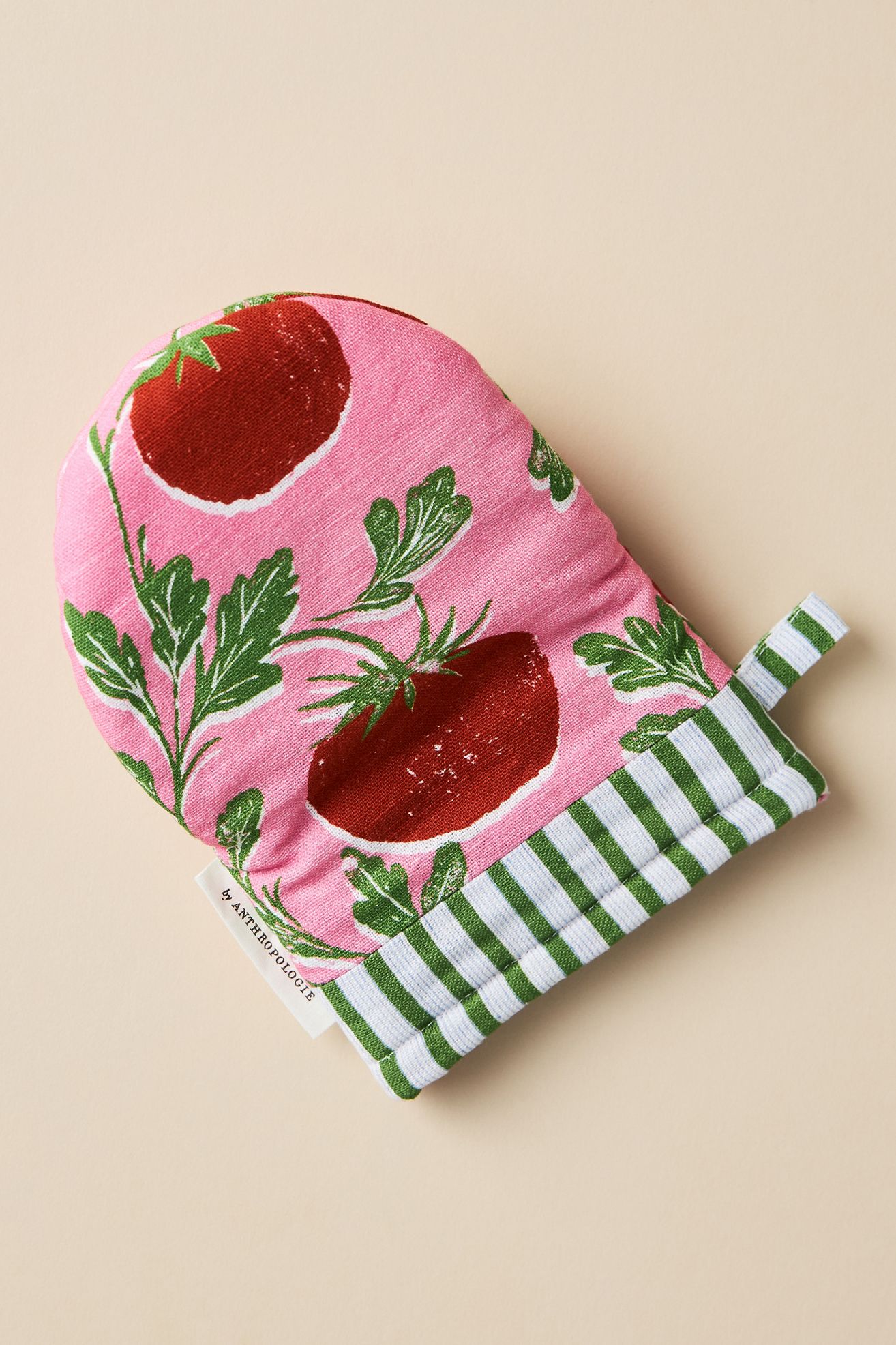Luca Block Print Oven Mitt - Sand, Standard, One Size