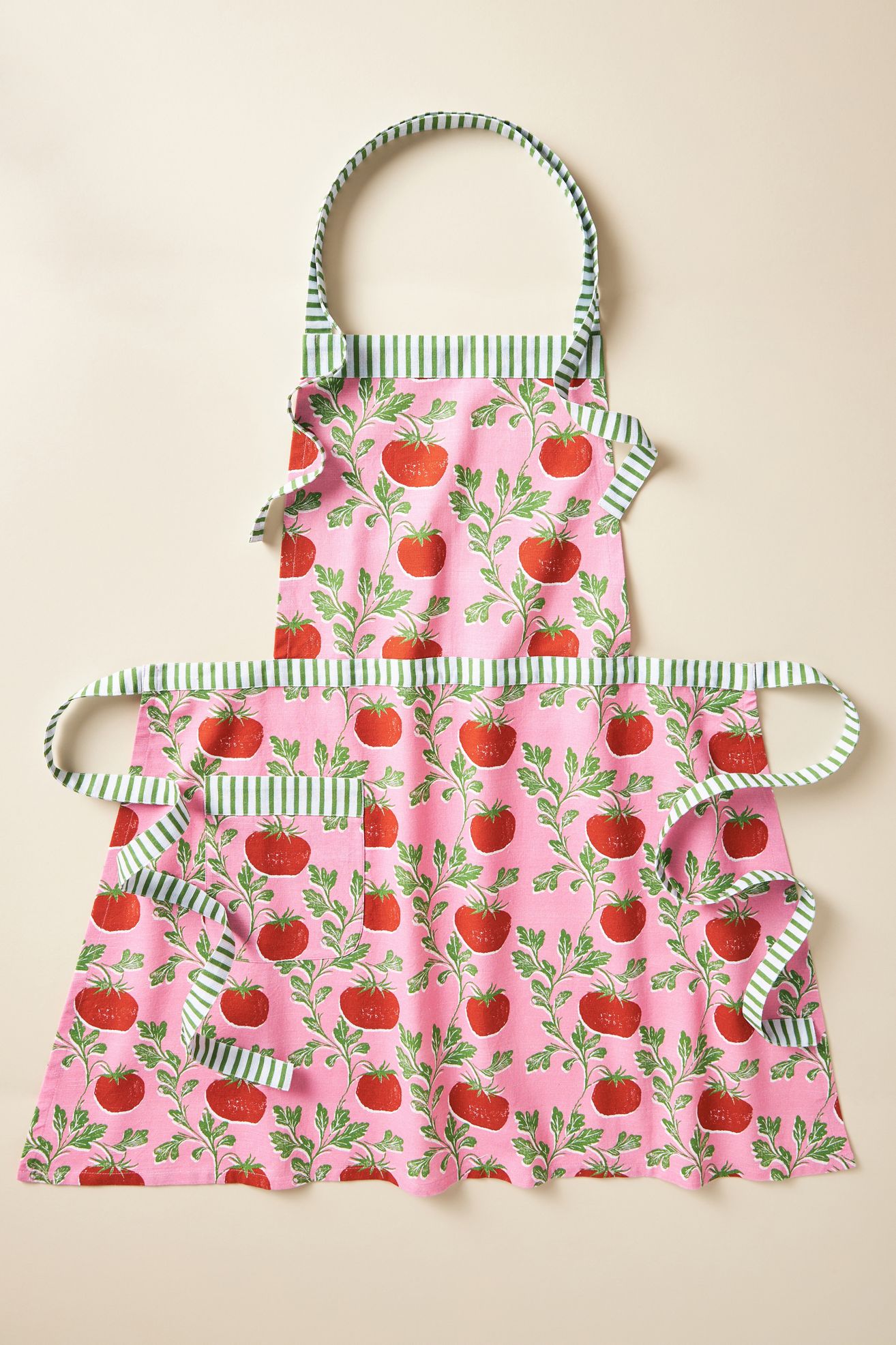 Luca Block Print Apron - Sand, Standard, One Size