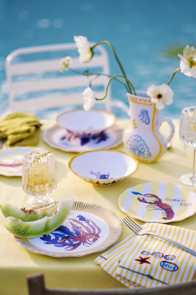 Nathalie Lete By the Sea Embroidered Napkins, Assorted Set
