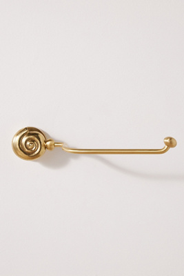 Anthropologie Conchita Seashell Toilet Paper Holder In Gold
