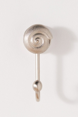 Anthropologie Conchita Seashell Bath Hook In Silver