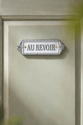 Au Revoir Iron Sign